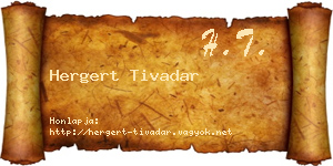 Hergert Tivadar névjegykártya